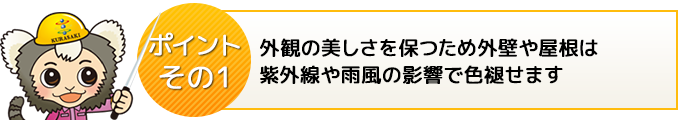 外観の美しさを保つため