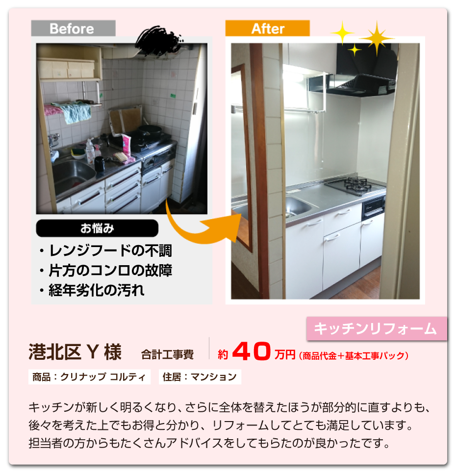キッチンリフォーム事例40万円