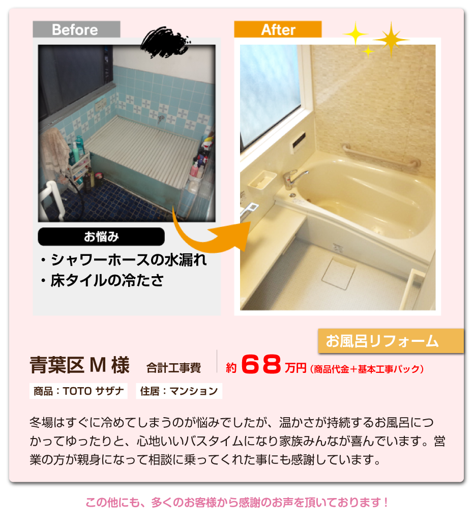 お風呂フォーム事例68万円